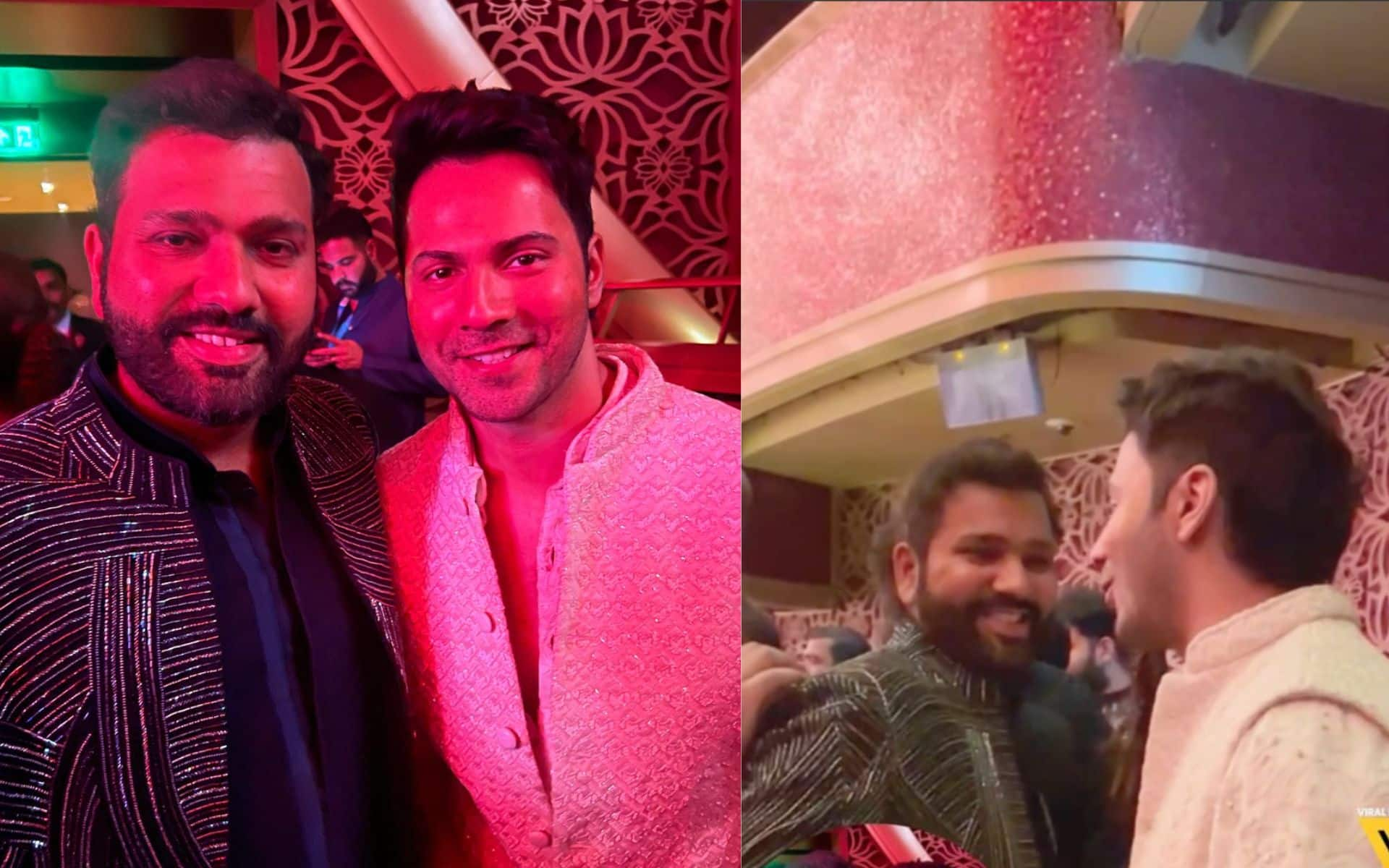 Varun Dhawan In Awe Of 'Mumbai Cha Raja' Rohit Sharma At Anant-Radhika's Sangeet